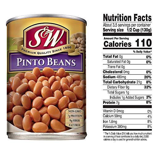 S&Amp;W - Pinto Beans - Canned Beans - 15.5 Ounce Can Pack Of 12
