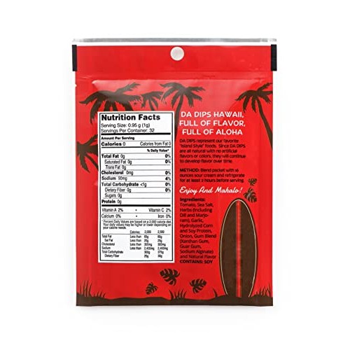 S-B Spices I DA DIPS Hawaii Dip Mixes 1.1oz - 30.3g - Pack of ...