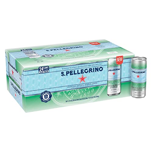 S.Pellegrino Sparkling Natural Mineral Water, 11.15 Fl Oz Cans,