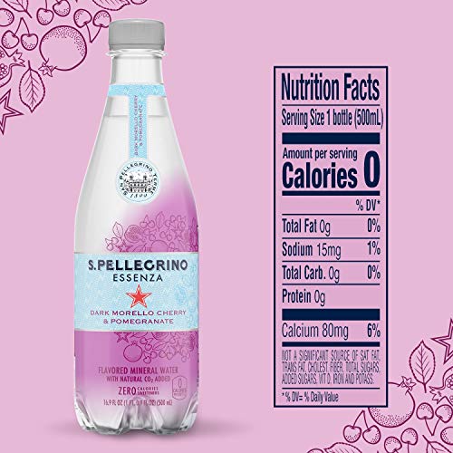 S.Pellegrino Essenza Dark Morello Cherry &Amp; Pomegranate Flavored