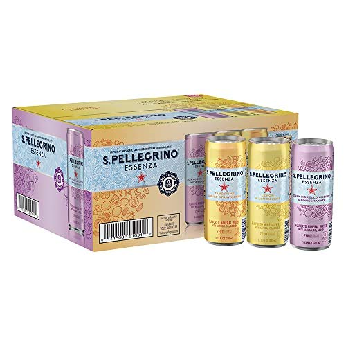 S.Pellegrino Essenza Flavored Mineral Water, 11.15 Fl Oz. Cans