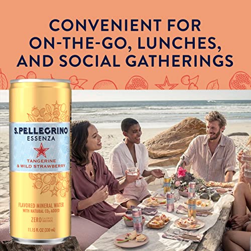S.Pellegrino Essenza Tangerine &Amp; Wild Strawberry Flavored Minera