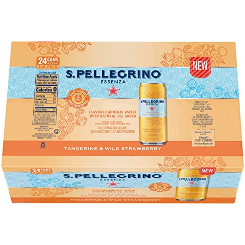 S.Pellegrino Essenza Tangerine &Amp; Wild Strawberry Flavored Minera