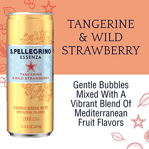S.Pellegrino Essenza Tangerine &Amp; Wild Strawberry Flavored Minera