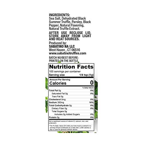 Sabatino Truffle &Amp; Parsley Sea Salt Seasoning, 3.53 Ounce