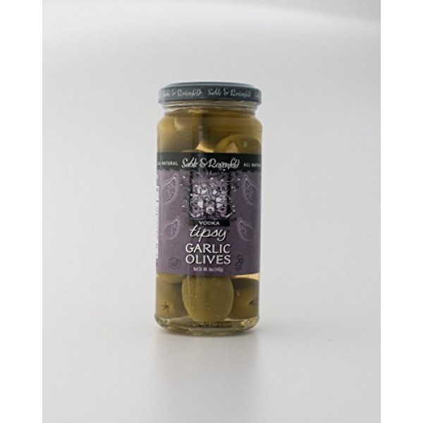 Sable &Amp; Rosenfeld Vodka Laced Garlic Tipsy Olives, 5-Ounce Glass