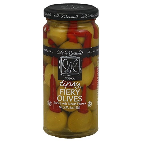 Sable And Rosenfeld Vodka Tipsy Fiery Olives, 5 Ounce - 6 Per Case.