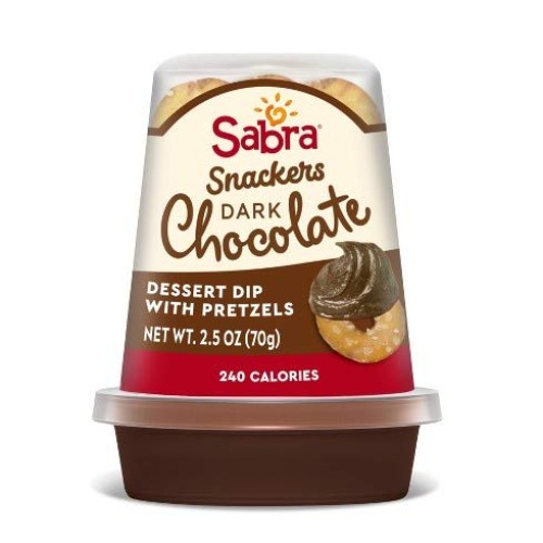 Sabra Dark Chocolate Dessert Dip With Pretzels 2.5 Ounce Pack O