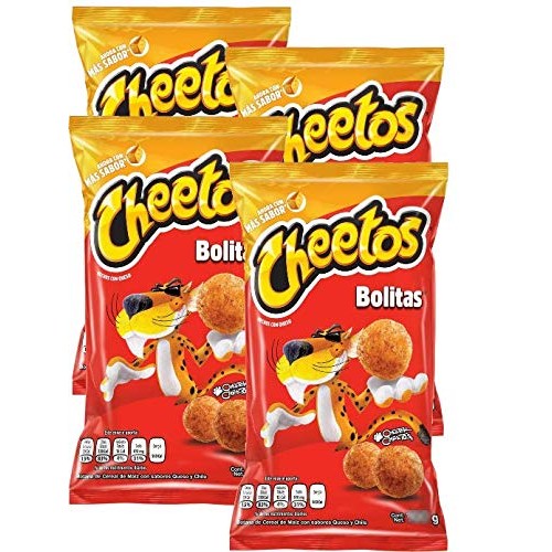 Sabritas Mexican Chips 4-Pack Bolitas - Spicy Cheese Balls