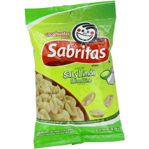 Sabritas Salt And Lime Peanuts, 7-Ounce Pack Of 6 Sabritas Salt And Lime Peanuts, 7-Ounce Pack Of 6