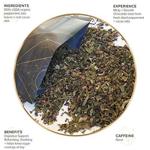 Sacred Lotus Love Cacao Mint Loose Leaf Tea 25+ Cups | Herbal