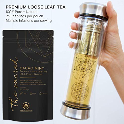 Sacred Lotus Love Cacao Mint Loose Leaf Tea 25+ Cups | Herbal
