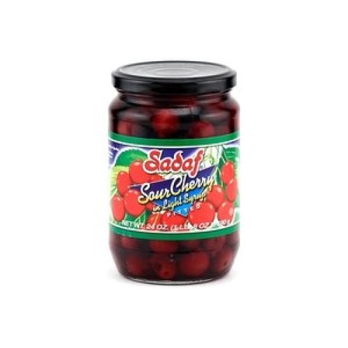 Sadaf Sour Cherry Pitted In Light Syrup - 24Oz
