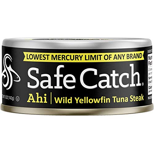 Safe Catch Ahi, Lowest Mercury Solid Wild Yellowfin Tuna Steak,