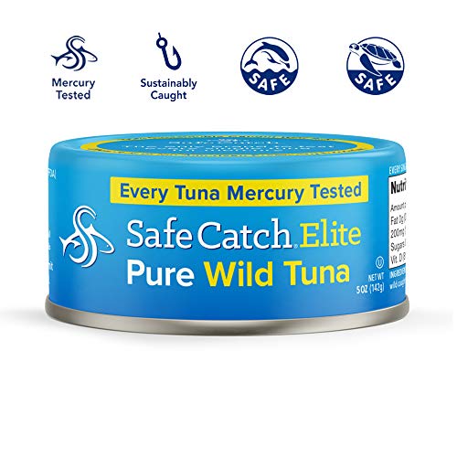 Safe Catch Elite Lowest-Mercury Canned Solid Wild Tuna Fish Stea