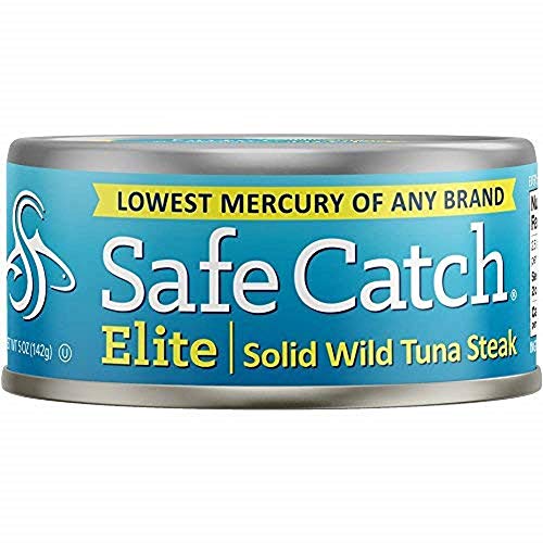 Safe Catch Elite Lowest-Mercury Canned Solid Wild Tuna Fish Stea