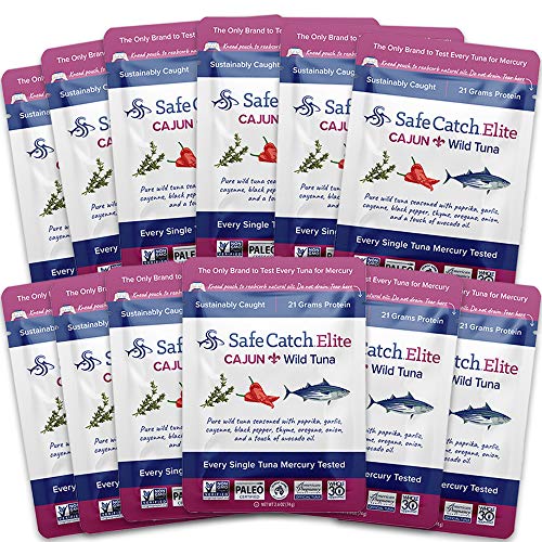 Safe Catch Elite Tuna, Lowest Mercury Wild Tuna Steak, Cajun Sea