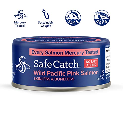 Safe Catch Elite, Wild Pink Salmon, Mercury Tested, No Salt Adde