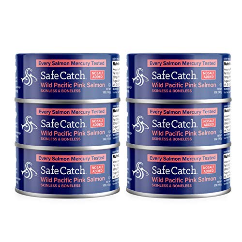 Safe Catch Elite, Wild Pink Salmon, Mercury Tested, No Salt Adde