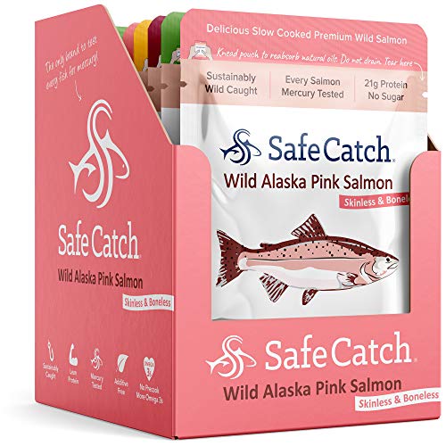 Safe Catch Wild Alaska Pink Salmon, Mercury Tested, Seasoned, 2.