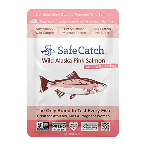 Safe Catch Wild Pacific Pink Salmon, Mercury Tested, 3 Oz Pouch