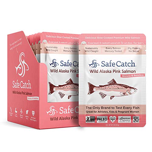 Safe Catch Wild Pacific Pink Salmon, Mercury Tested, 3 Oz Pouch