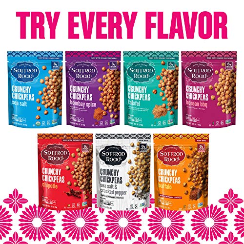 Saffron Road Crunchy Chickpeas, Chipotle, 6 Ounce