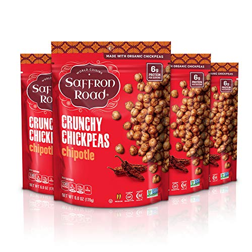 Saffron Road Crunchy Chickpeas, Chipotle, 6 Ounce