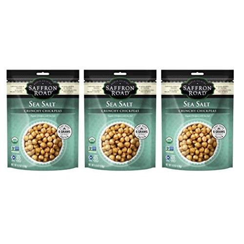 Saffron Road Crunchy Seasoned Chickpeas, Sea Salt Flavor - Pack Saffron Road Crunchy Seasoned Chickpeas, Sea Salt Flavor - Pack
