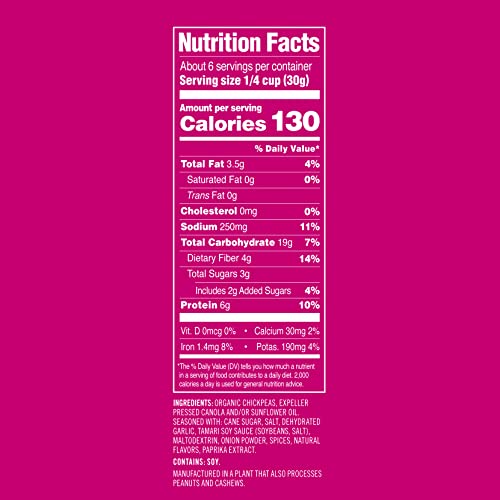 Saffron Road Organic Crunchy Chickpea Snacks-Gluten Free, Non-GM...