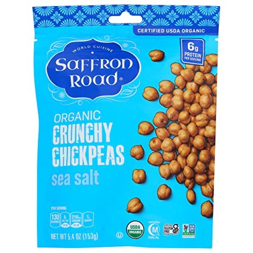Saffron Road Organic Sea Salt Crunchy Chickpea Snack, 6oz - USDA...