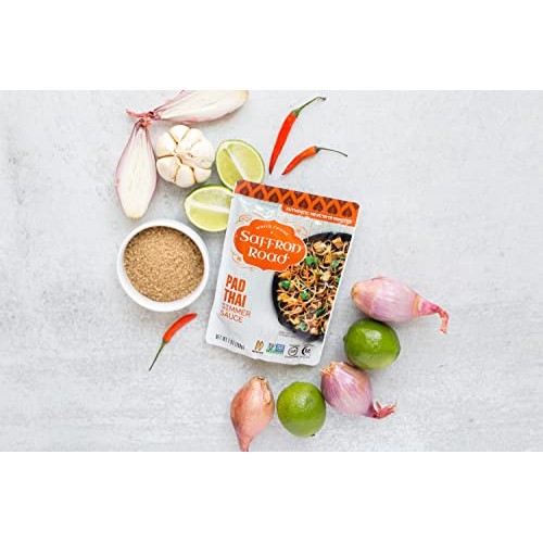 Saffron Road Simmer Sauce Variety Pack, 7 Ounce Pack of 4 Non-...