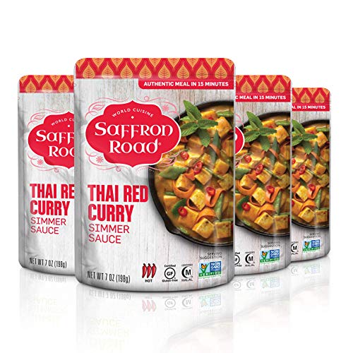 Saffron Road Thai Red Curry Simmer Sauce - Non-GMO, Gluten Free,...