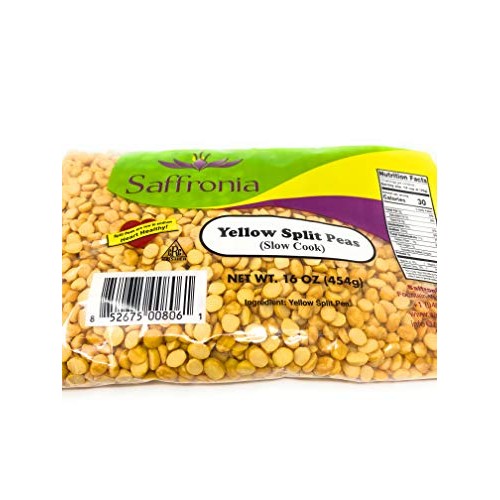 Saffronia Yellow Split Peas Slow Cook 16 Oz. Resealable Bag |