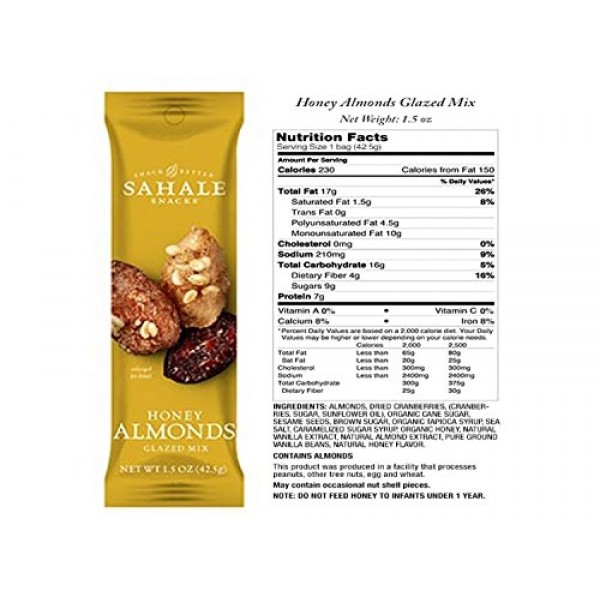 Sahale Snacks All Natural Nut Blends Grab And Go Variety 7-Flavo