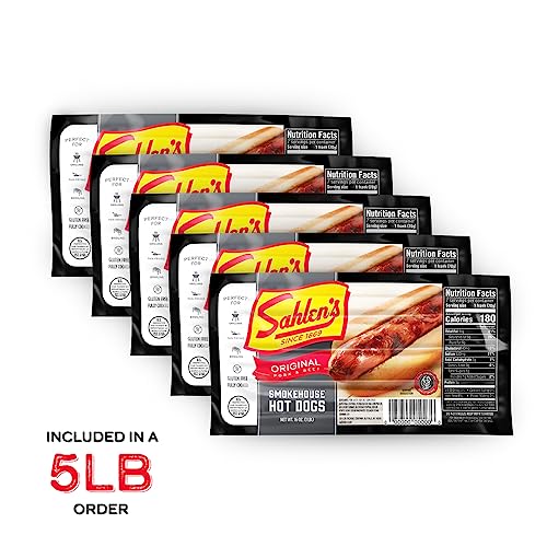 Sahlens Original Pork & Beef Smokehouse Hot Dogs with Tender Ca...
