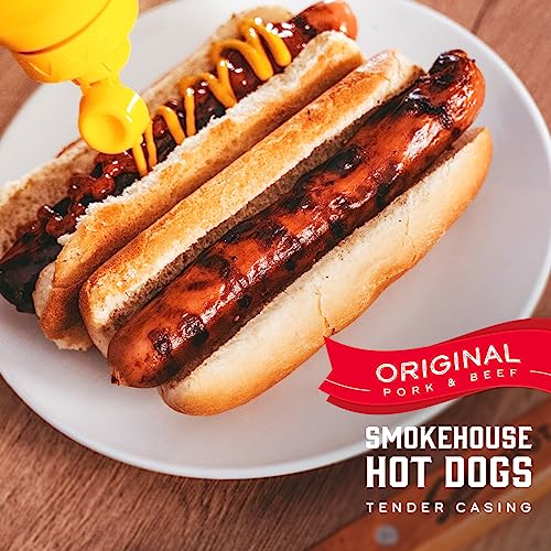 Sahlens Original Pork & Beef Smokehouse Hot Dogs with Tender Ca...