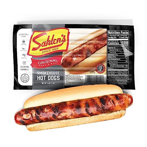 Sahlens Original Pork & Beef Smokehouse Hot Dogs with Tender Ca...