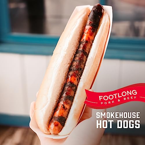 Sahlens Original Smokehouse Pork & Beef Footlong Hot Dogs with ... Sahlens Original Smokehouse Pork & Beef Footlong Hot Dogs with ...