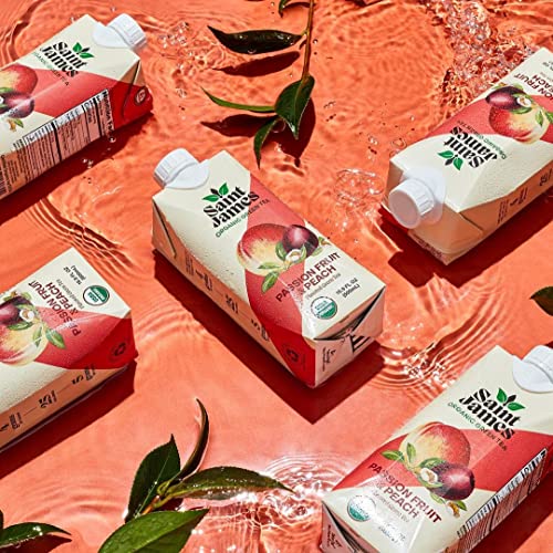 Saint James Iced Tea | Passion Fruit & Peach Organic Green Tea |...