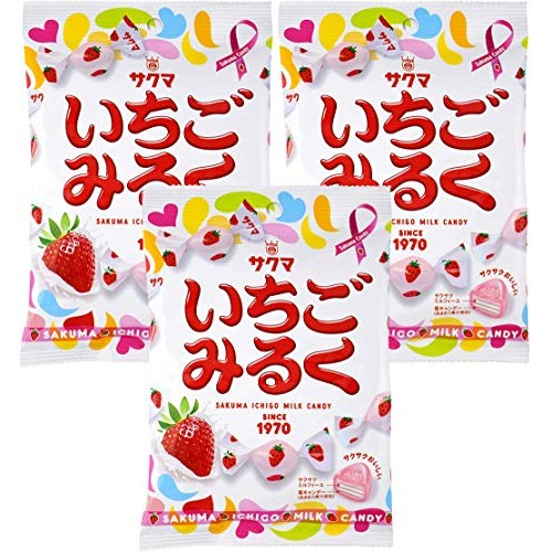 Sakuma Ichigo Milk Candy 3.52Oz 3 Pack