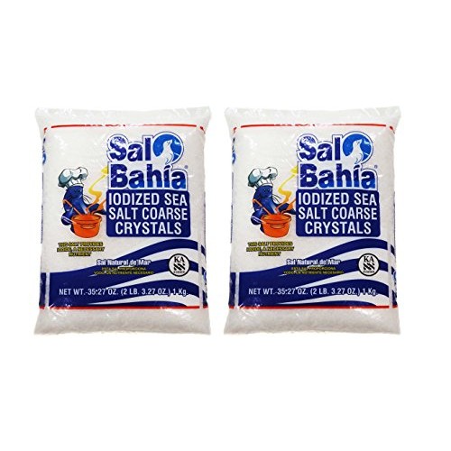 Sal Bahia Iodized Sea Salt Coarse Crystals 35.27Oz - 2 Pack