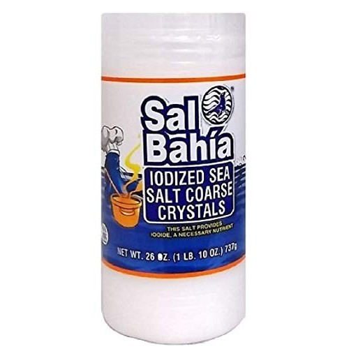 Sal Bahia Iodized Sea Salt Coarse Crystals 26 Oz Bottle