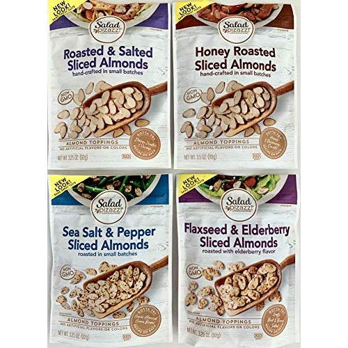 Salad Pizazz Sliced Almonds, Sea Salt & Cracked Pepper, Non-gmo,...