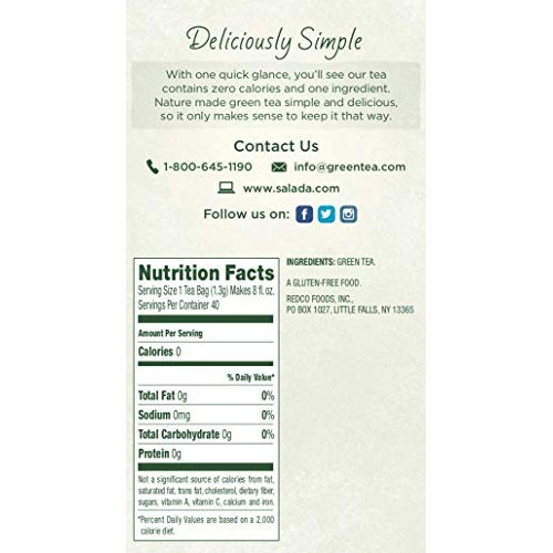 Salada Teas Green Tea, 6 Boxes Of 40 240 Tea Bags, Pure Green