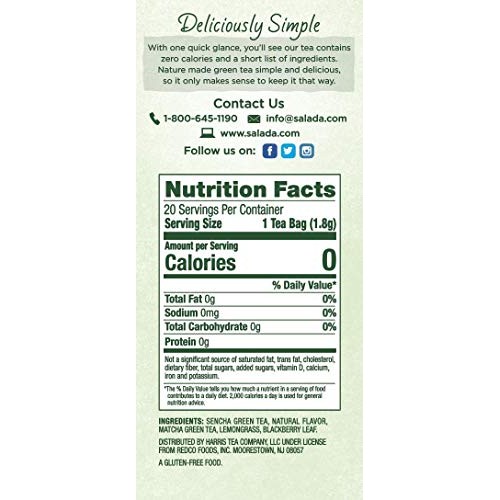 Salada Teas Matcha Green Tea, 6 Boxes Of 20 120 Tea Bags, Asia
