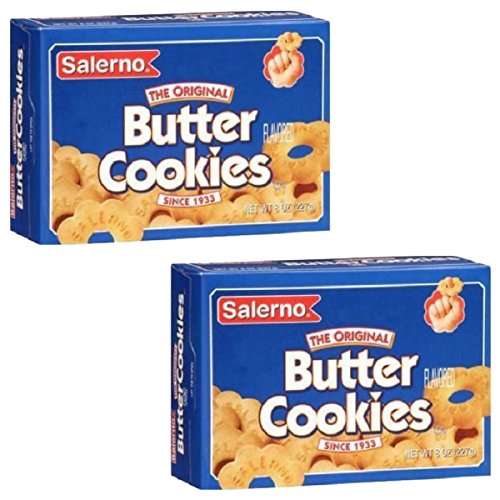 Salerno Cookies, The Original Butter Cookies, 8 Ounce Pack Of 2