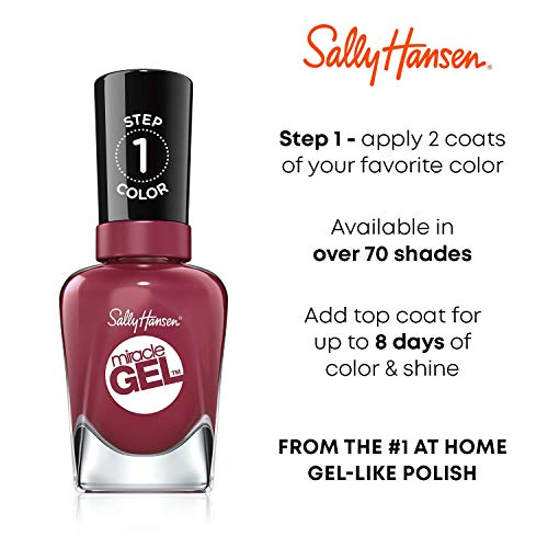 Sally Hansen Miracle Gel Nail Polish, Mauve-Olous, 0.50 Ounce