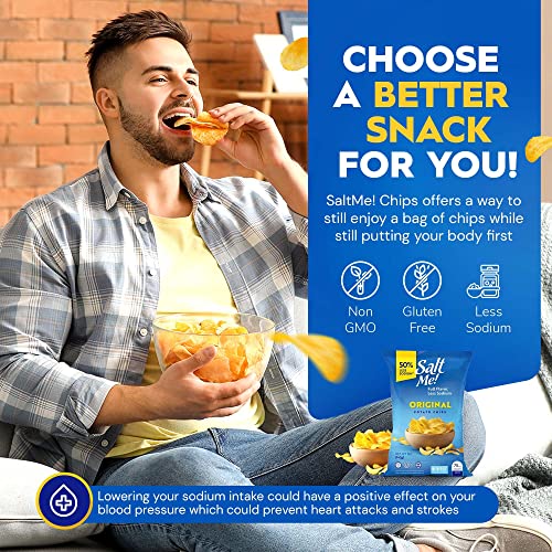 SaltMe! Original Better For You Potato Chips - 6ct 5oz Bags - 50...