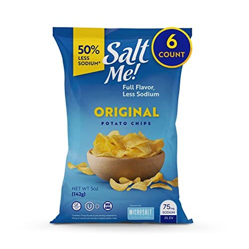 SaltMe! Original Better For You Potato Chips - 6ct 5oz Bags - 50...